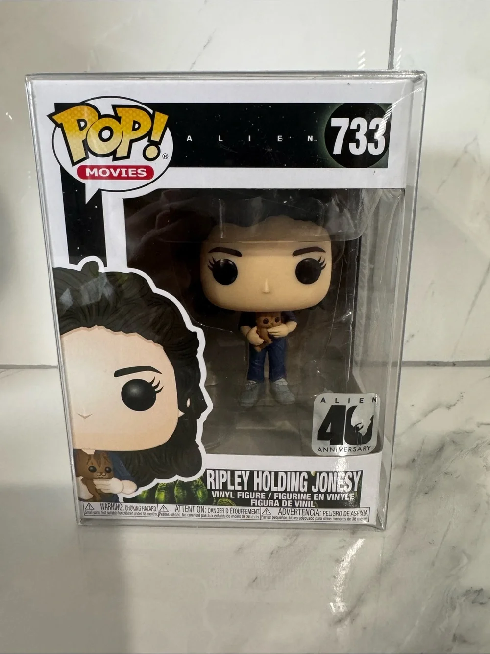 Funko Ripley Holding Jonesy Vinyl Figure - Black, Blue